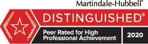 Martindale-Hubbell Distinguished | Peer Rated For High Professional Achievement 2020